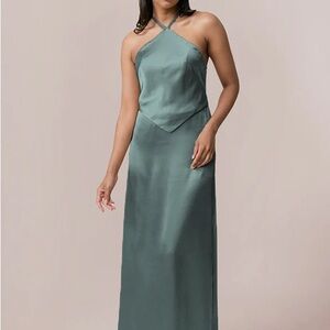 Revelry Bridesmaid Dress - Everly Satin color Rosemary
